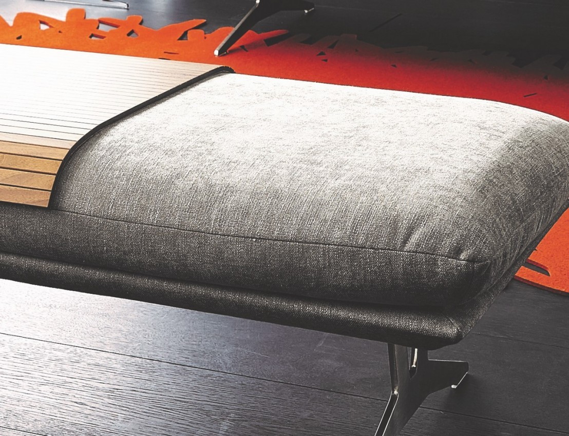 Grand pouf rectangulaire 150 cm AD.SENSO cuir ou tissu